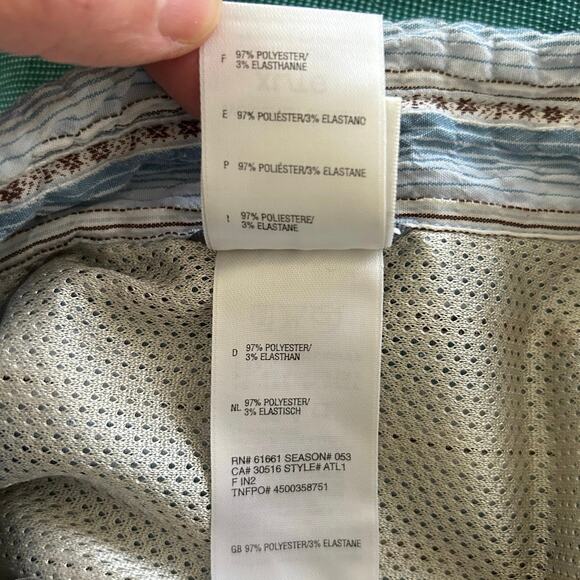 North Face Lightweight Outdoor Button Shirt Blue XL - Picture 7 of 8